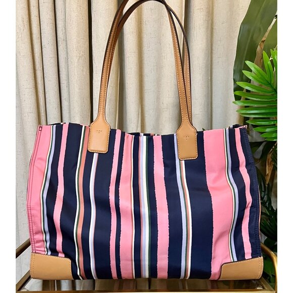 Tory Burch Multi Striped Ella Tote - Picture 4 of 10